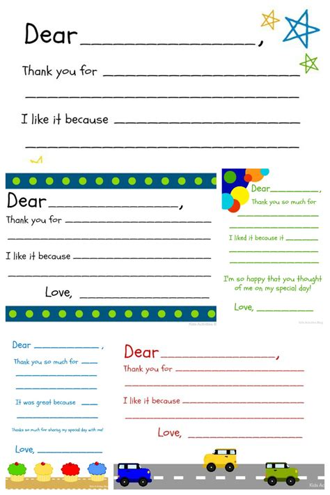 Fill In The Blank Thank You Notes Printable