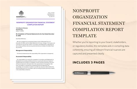 Financial Report Template For Non-profit Organization