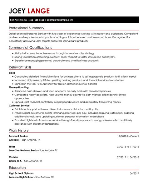 Financial Resume Templates