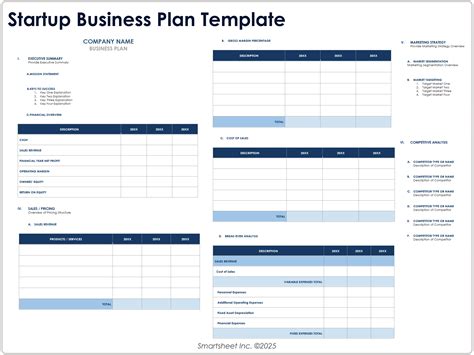 Financial Template For Startups