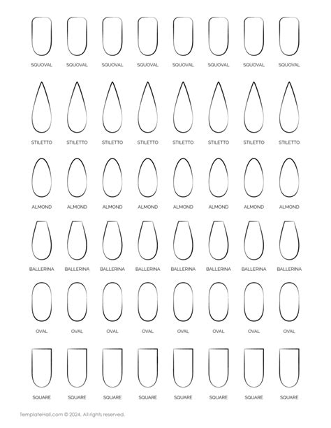 Fingernail Templates Free