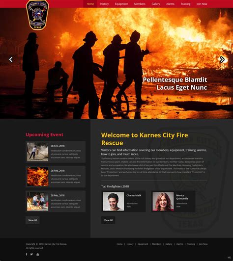 Fire Department Website Templates