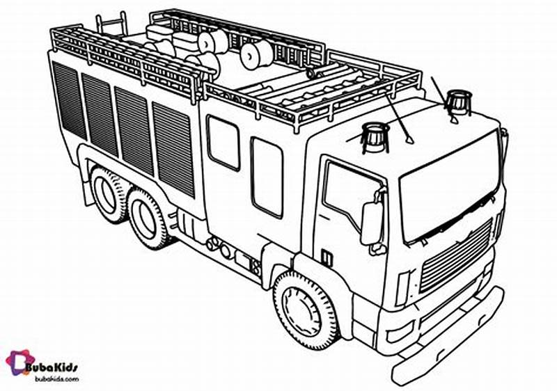 Fire Engine Coloring Pages Printable