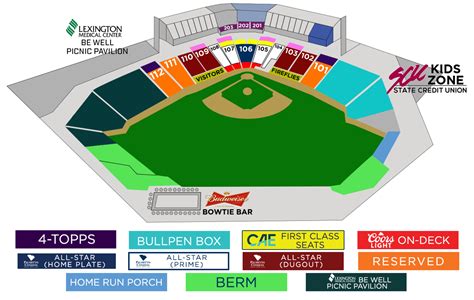 Fireflies Stadium Seating Chart