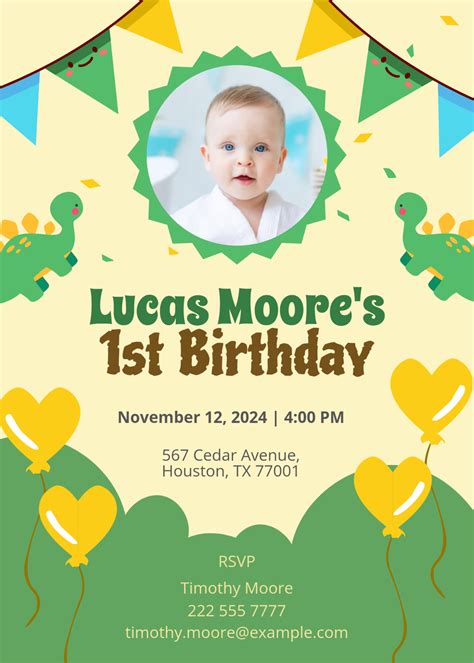 First Birthday Invitation Templates