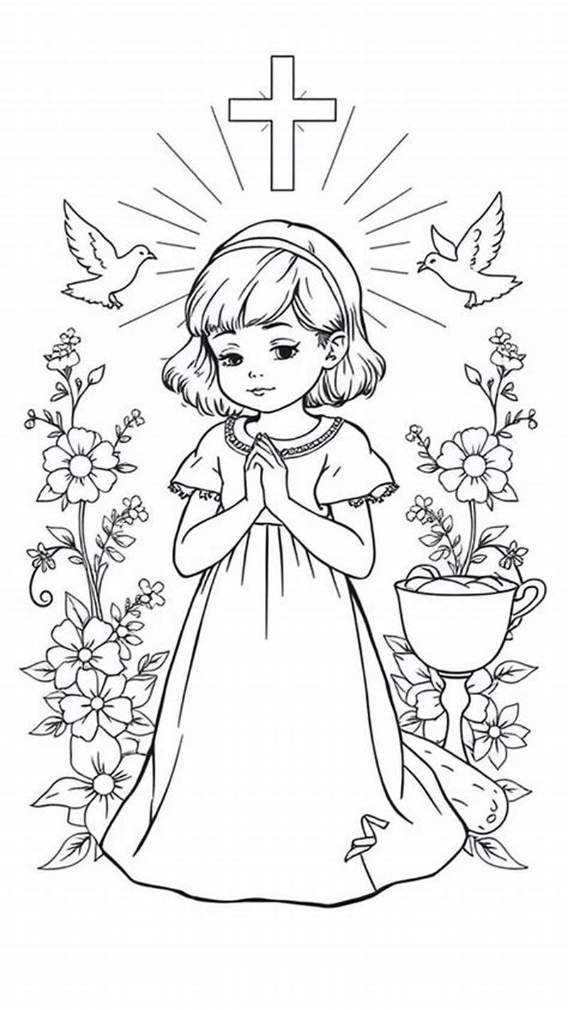 First Communion Coloring Pages