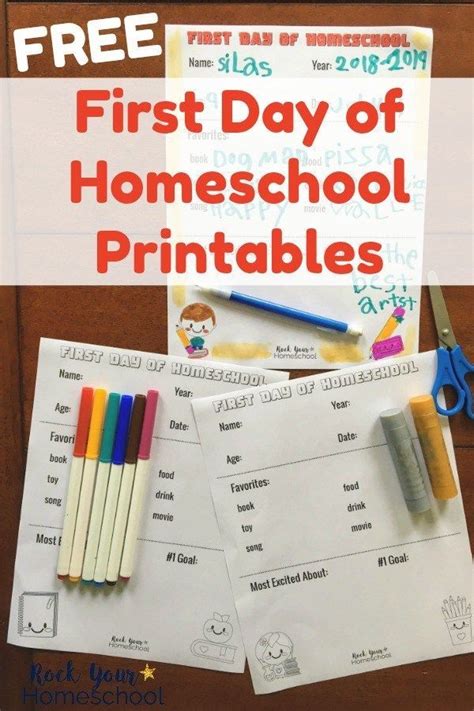 First Day Of Homeschool Printables