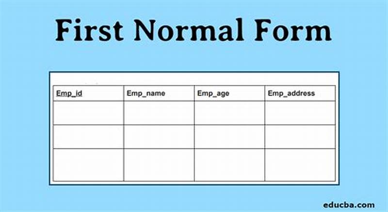 First Form Normalization