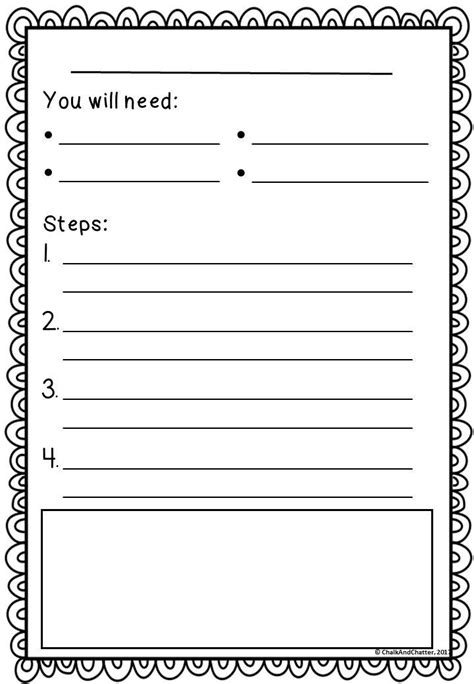First Grade Procedural Writing Template To Make A Friend
