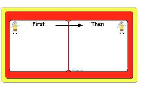 First Then Board Template