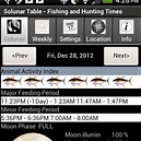 Fishing & Hunting Solunar Time app