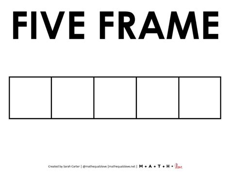Five Frame Printable