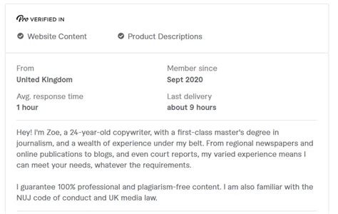 Fiverr Description Template