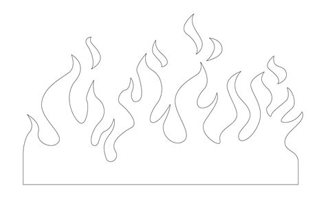 Flames Template Printable