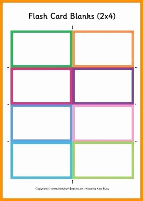 Flash Card Template Word