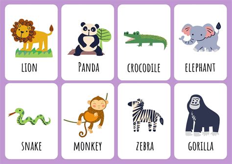 Flashcards Animals Printable