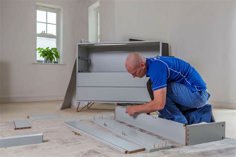 Flat pack furniture assembly.