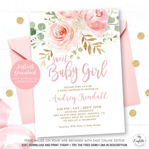 Floral-Baby-Shower-Invitations
