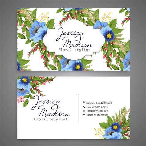 Floral Business Card Template