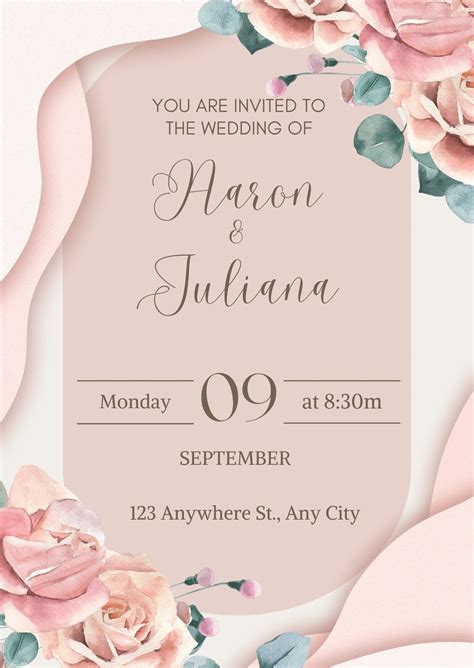 Floral Invitation Template Free Download