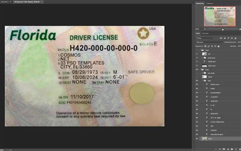 Florida Drivers License Template 2018