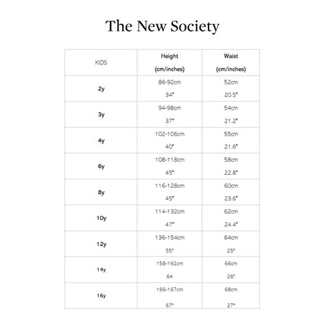 Flow Society Size Chart