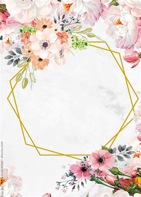 Flower Invitations Templates Free