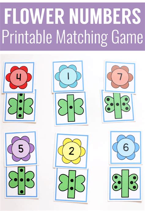 Flower Matching Game Printable