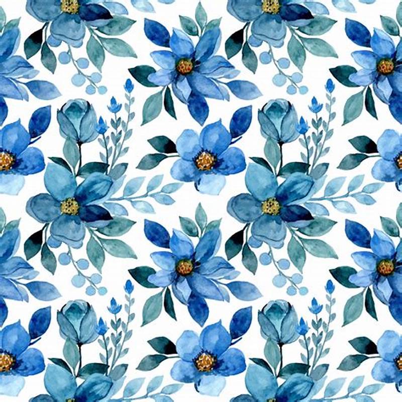 Flower Pattern Blue