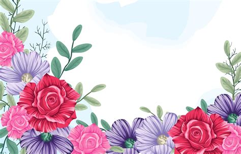 Flower Template Design Background