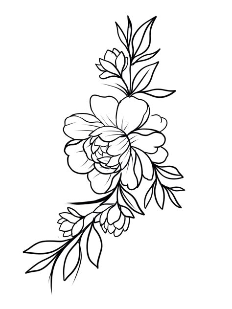 Flower Template Tattoo
