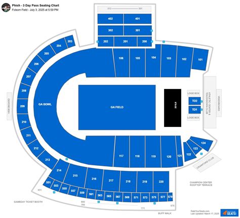 Folsom Field Seating Chart Concert