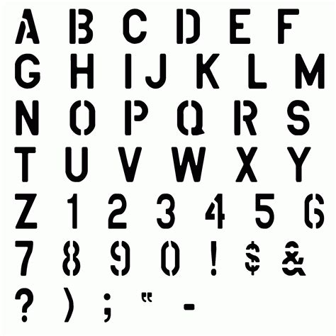 Font Stencils Printable