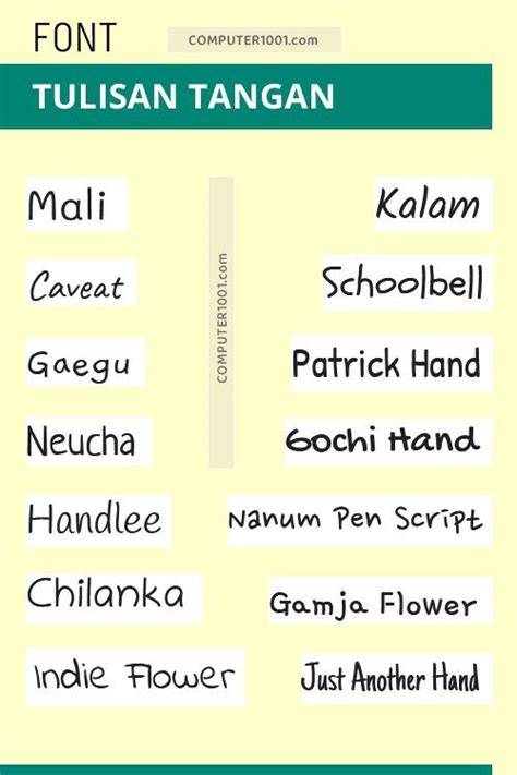 Font Tulisan Tangan