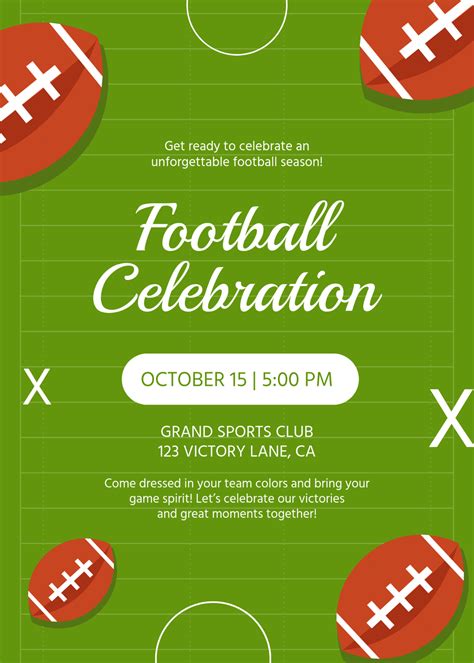 Football Invitation Template