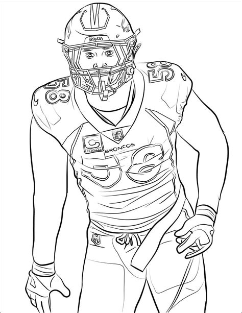 Football Player Coloring Pages Printable