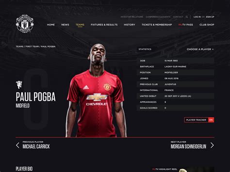 Football Player Profile Template