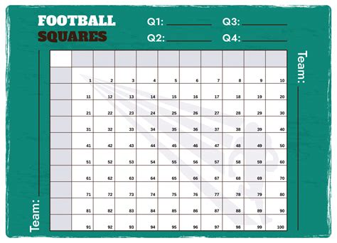 Football Pool Boxes Template