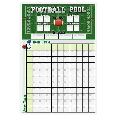 Football Pool Template With Numbers