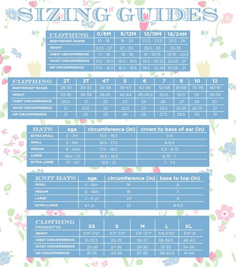 Footmates Size Chart