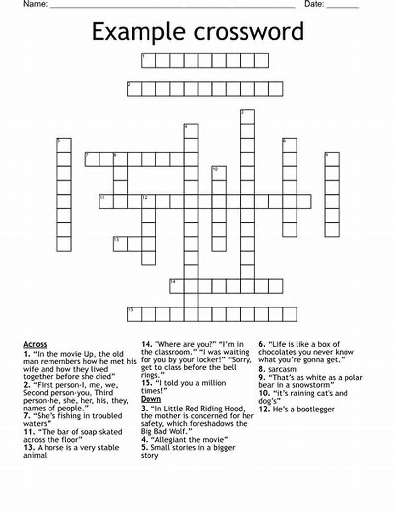 For Example Crossword