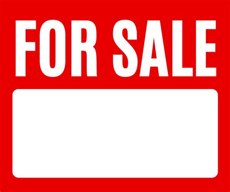 For Sale Sign Template
