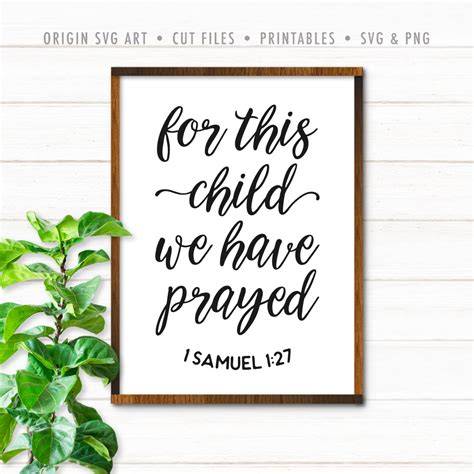 For This Child We Have Prayed Printable Free