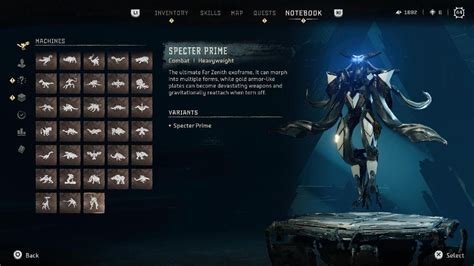 Forbidden West Machine Catalogue