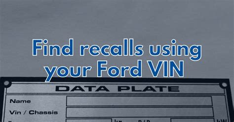 Screenshot of Ford's official recall lookup tool for a Ford Transit van recall