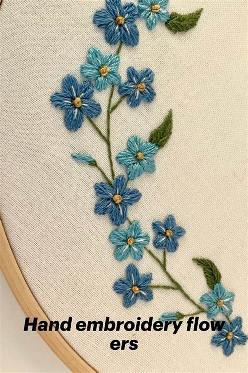 Forget Me Not Embroidery Pattern Free