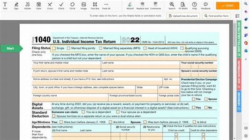 Form 1040 Example