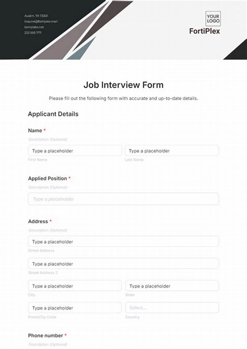 Form For Interview