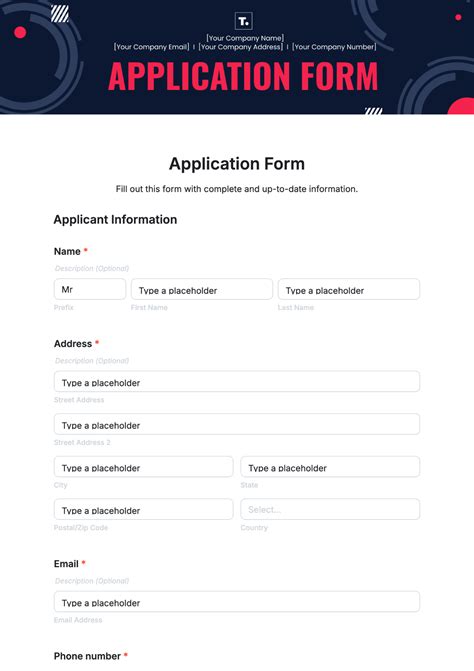 Form Template Free