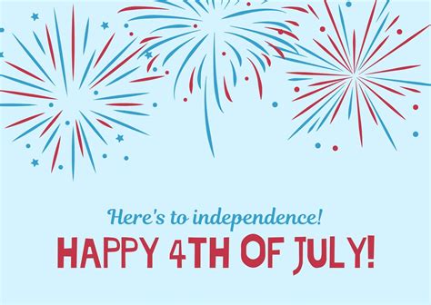 Fourth Of July Cards Printable